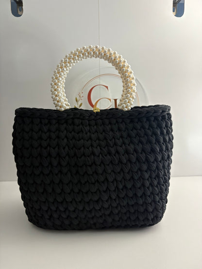 Black Handbag, Crochet Handbag, Black Purse (Copy)