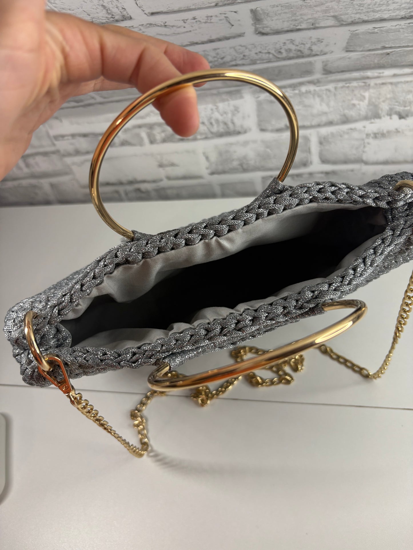 Custom Tote Handbag, Crochet Handbag, Custom Tote