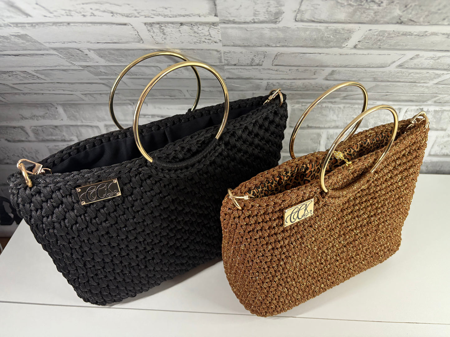 Custom Tote Handbag, Crochet Handbag, Custom Tote