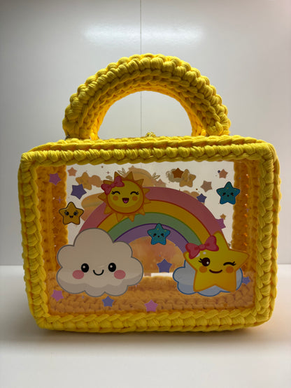 Kids Fairy Handbag, Crochet Handbag, Yellow bag