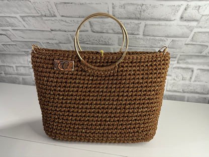 Custom Tote Handbag, Crochet Handbag, Custom Tote