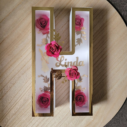 3D Flower Customized Letter, 3D Customized Letter , Cardstock Letter
