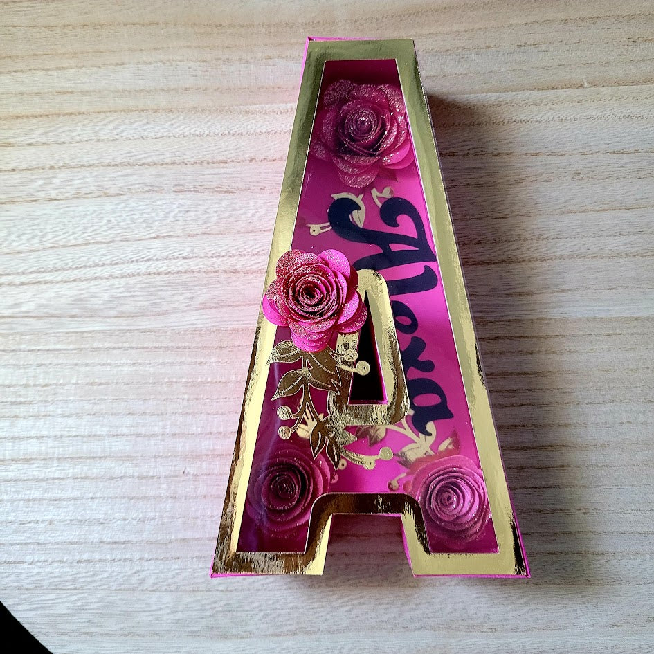 3D Flower Customized Letter, 3D Customized Letter , Cardstock Letter