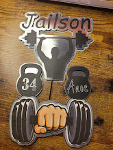 Gym Workout Cake Topper, Workout cake decor