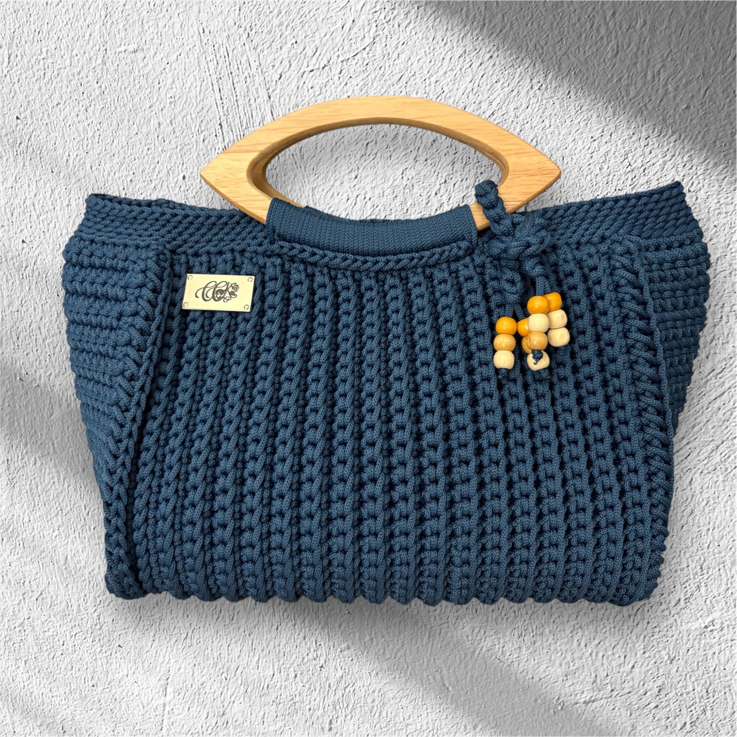 Custom Tote Handbag, Crochet Handbag, Custom Tote