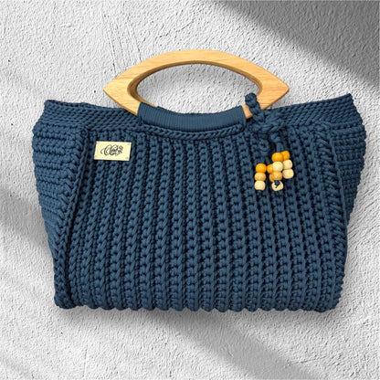 Custom Tote Handbag, Crochet Handbag, Custom Tote