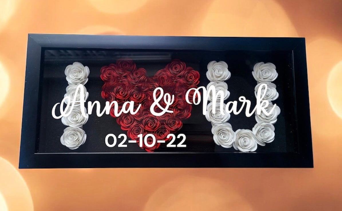 Valentines Customized shadow boxes , Valentines shadow boxes