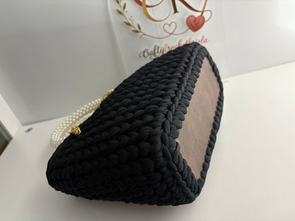 Black Handbag, Crochet Handbag, Black Purse (Copy)