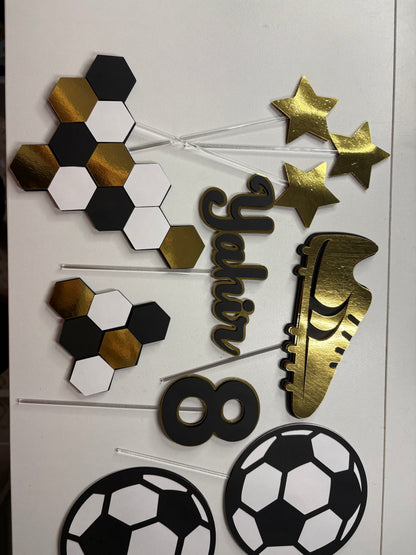 Soccer Cake Topper, soccer cake decor, Cake Topper