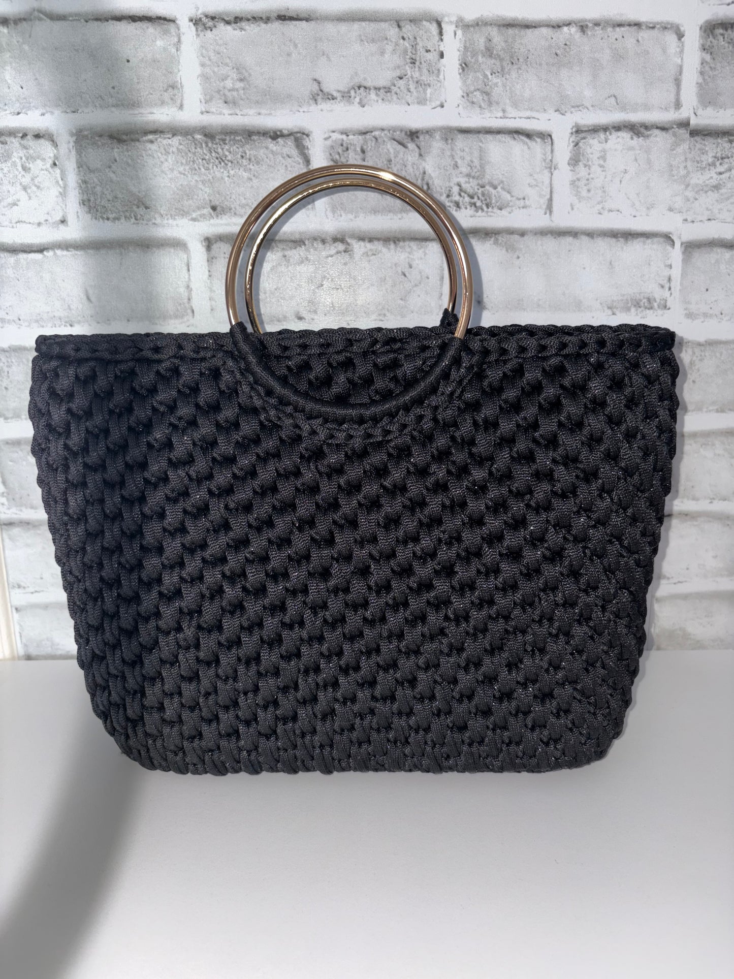 Custom Tote Handbag, Crochet Handbag, Custom Tote