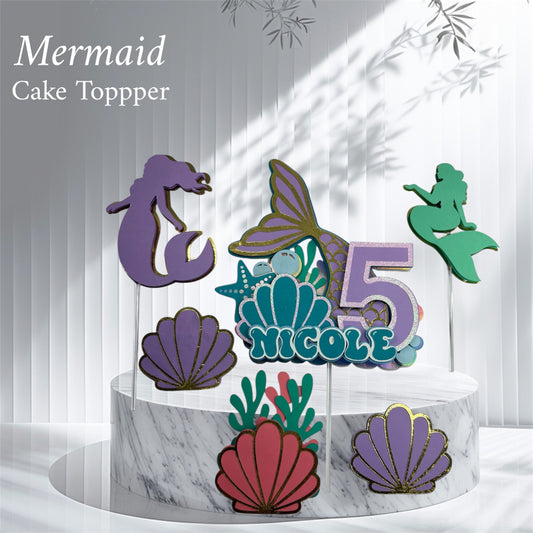 Mermaid Cake Topper, Mermaid cake decor