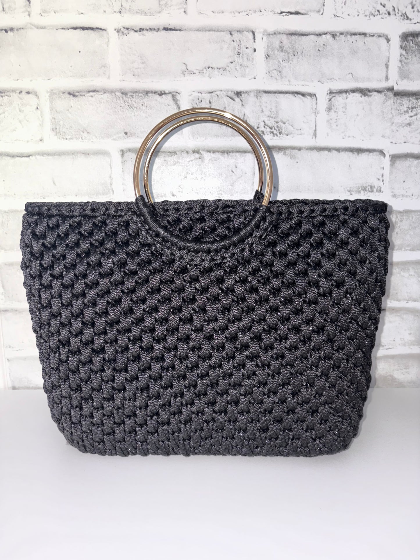 Custom Tote Handbag, Crochet Handbag, Custom Tote