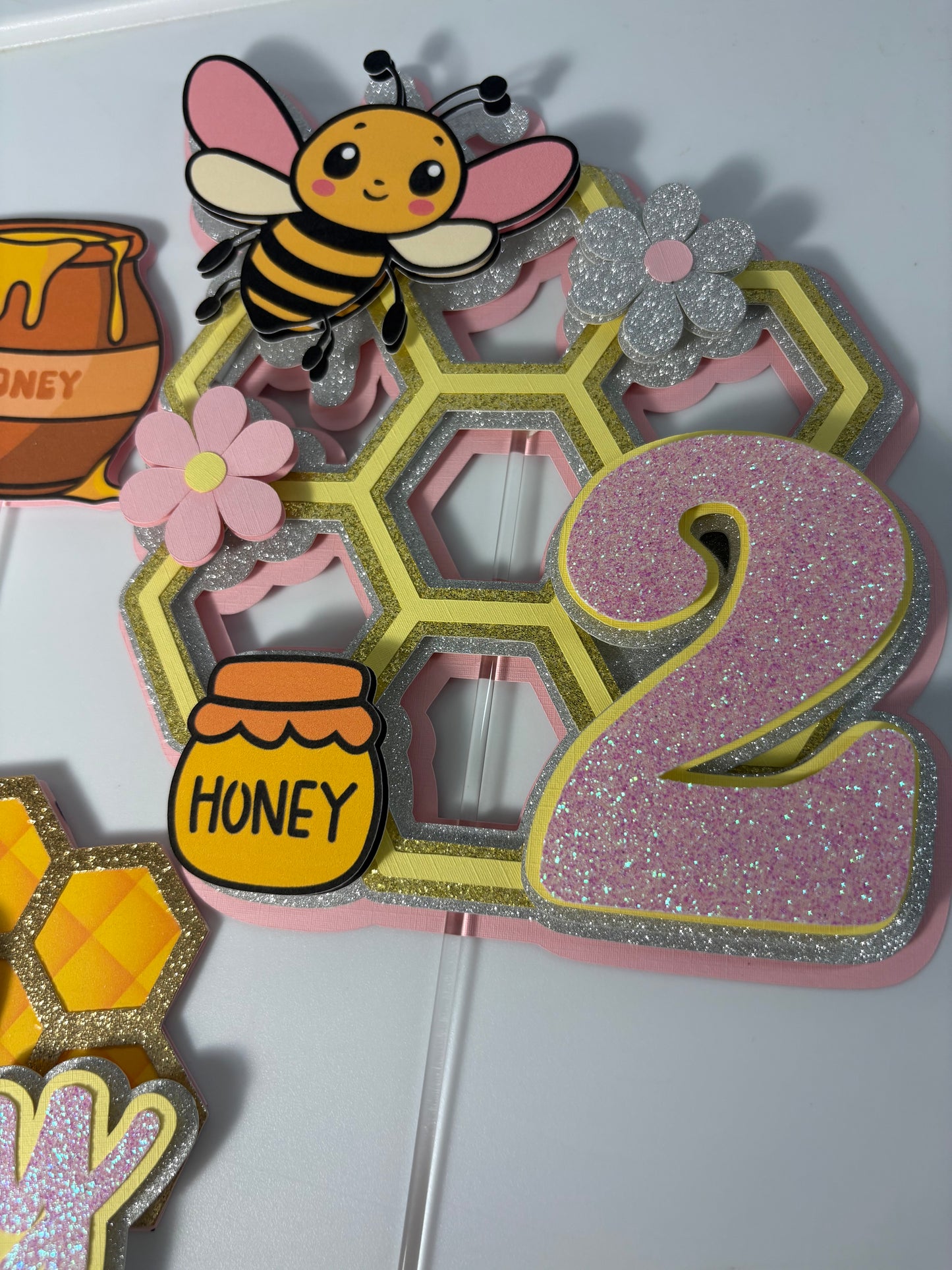 Bee Cake Topper, Honey Bee cake decor