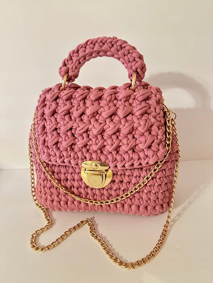 Pink Bag, Crochet Pink Bag, Pink Handbags
