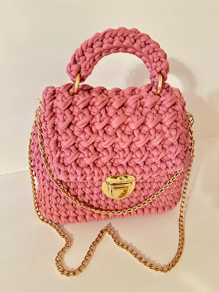 Pink Bag, Crochet Pink Bag, Pink Handbags