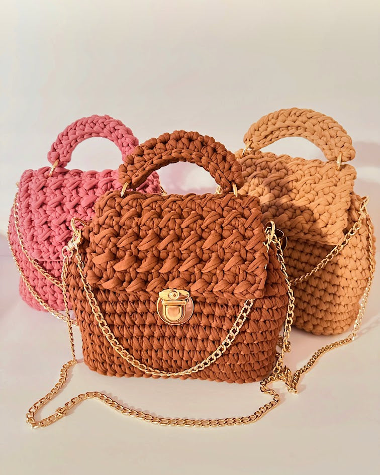 Pink Bag, Crochet Pink Bag, Pink Handbags