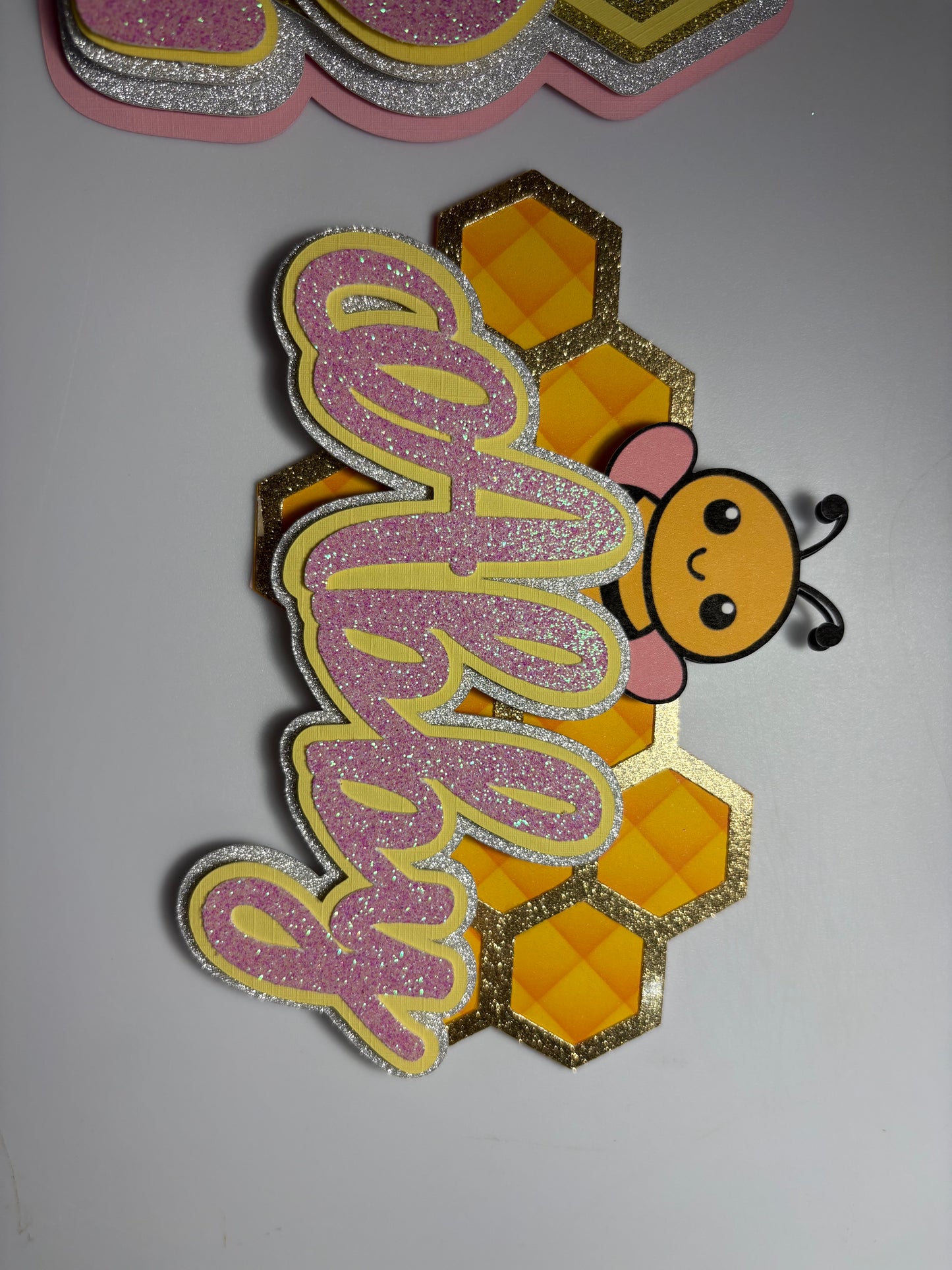 Bee Cake Topper, Honey Bee cake decor