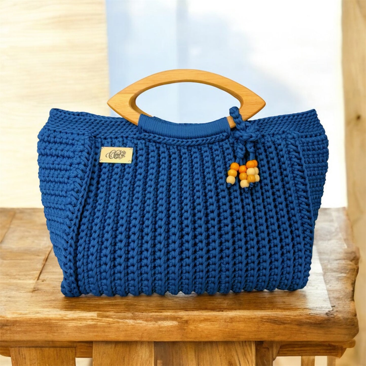 Custom Tote Handbag, Crochet Handbag, Custom Tote
