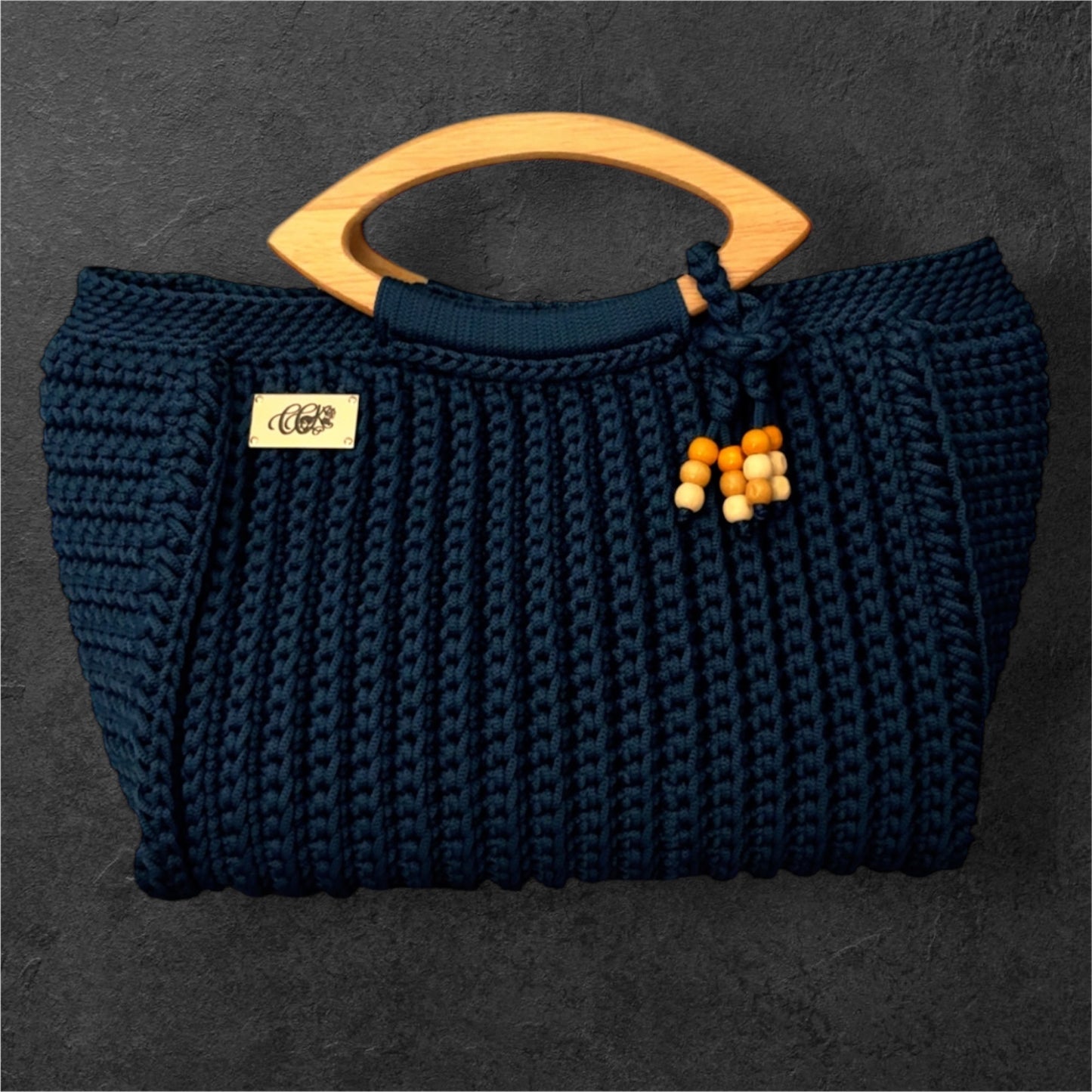 Custom Tote Handbag, Crochet Handbag, Custom Tote