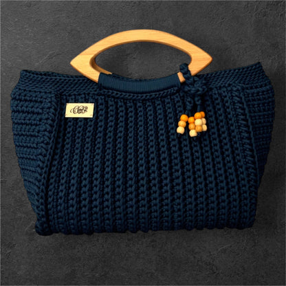 Custom Tote Handbag, Crochet Handbag, Custom Tote