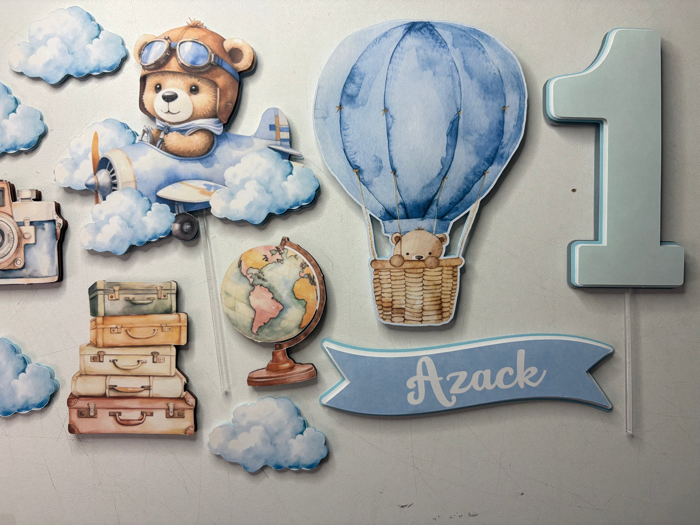 Adventure Cake Topper, travel cake decor, Cake Topper