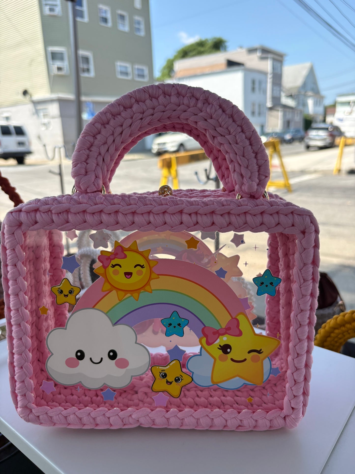 Custom Pink Unicorn Handbag, Kids Crochet Handbag, Unicorn Bag
