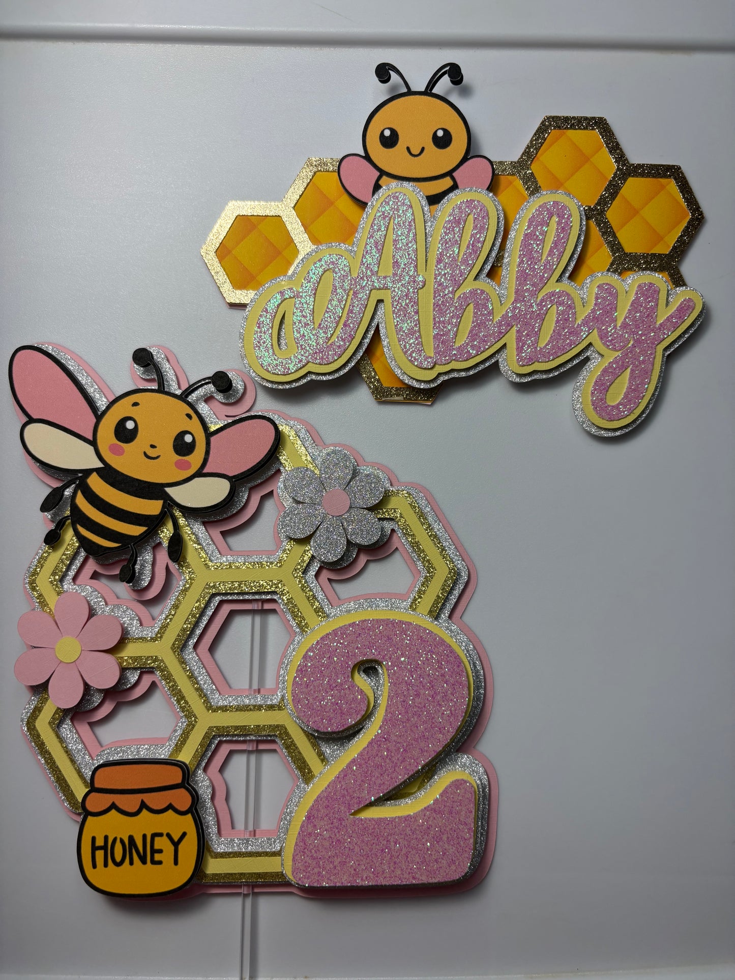 Bee Cake Topper, Honey Bee cake decor