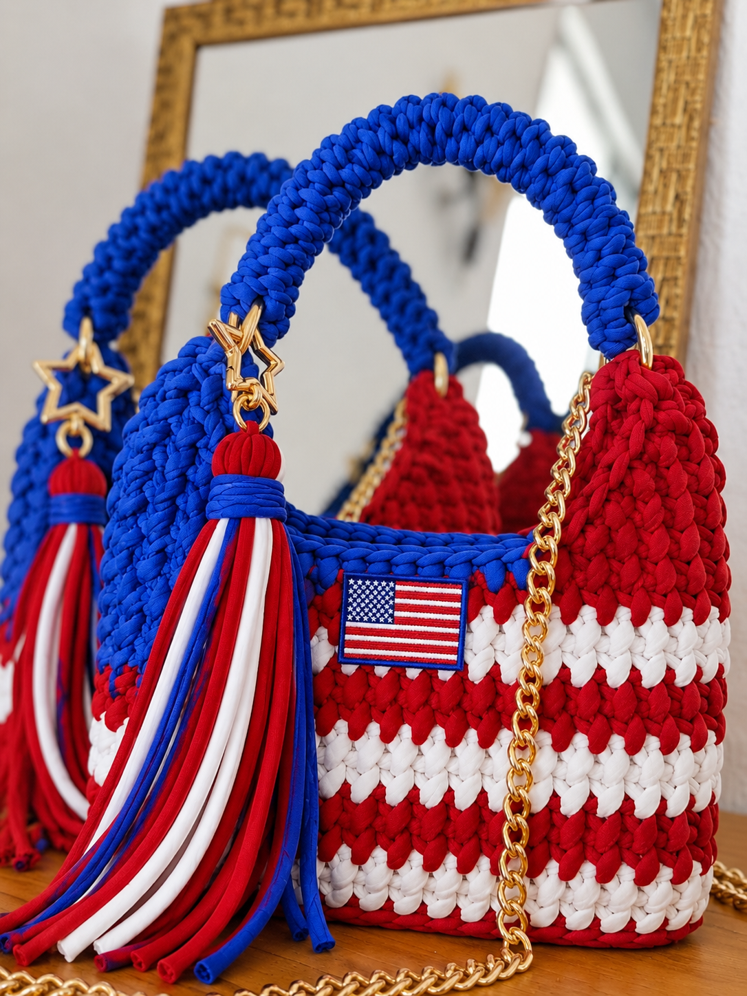 Custom Country Handbag, Crochet Handbag