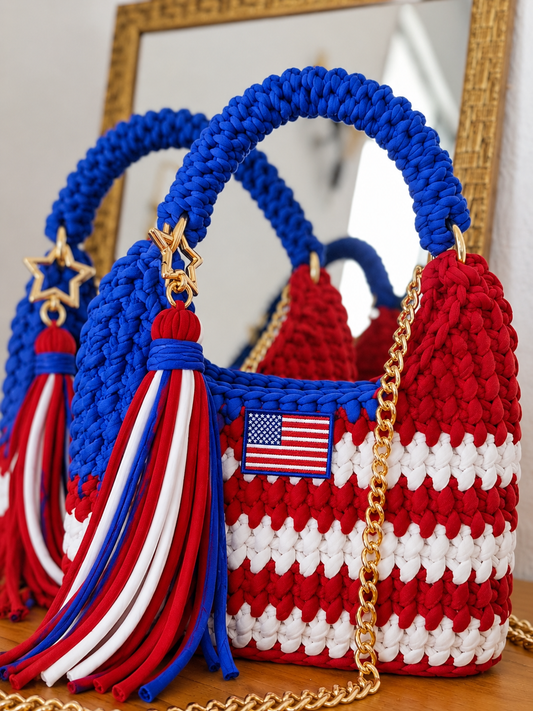 Custom Country Handbag, Crochet Handbag