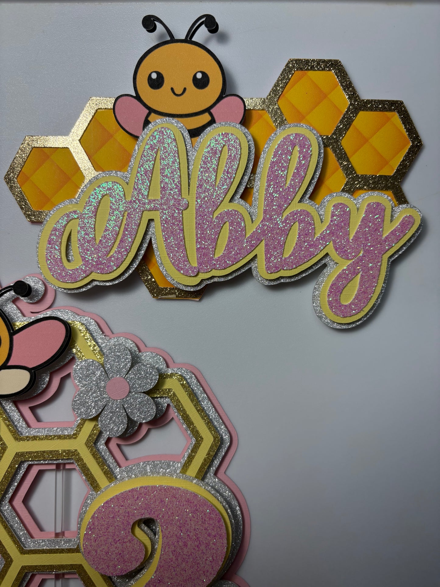 Bee Cake Topper, Honey Bee cake decor