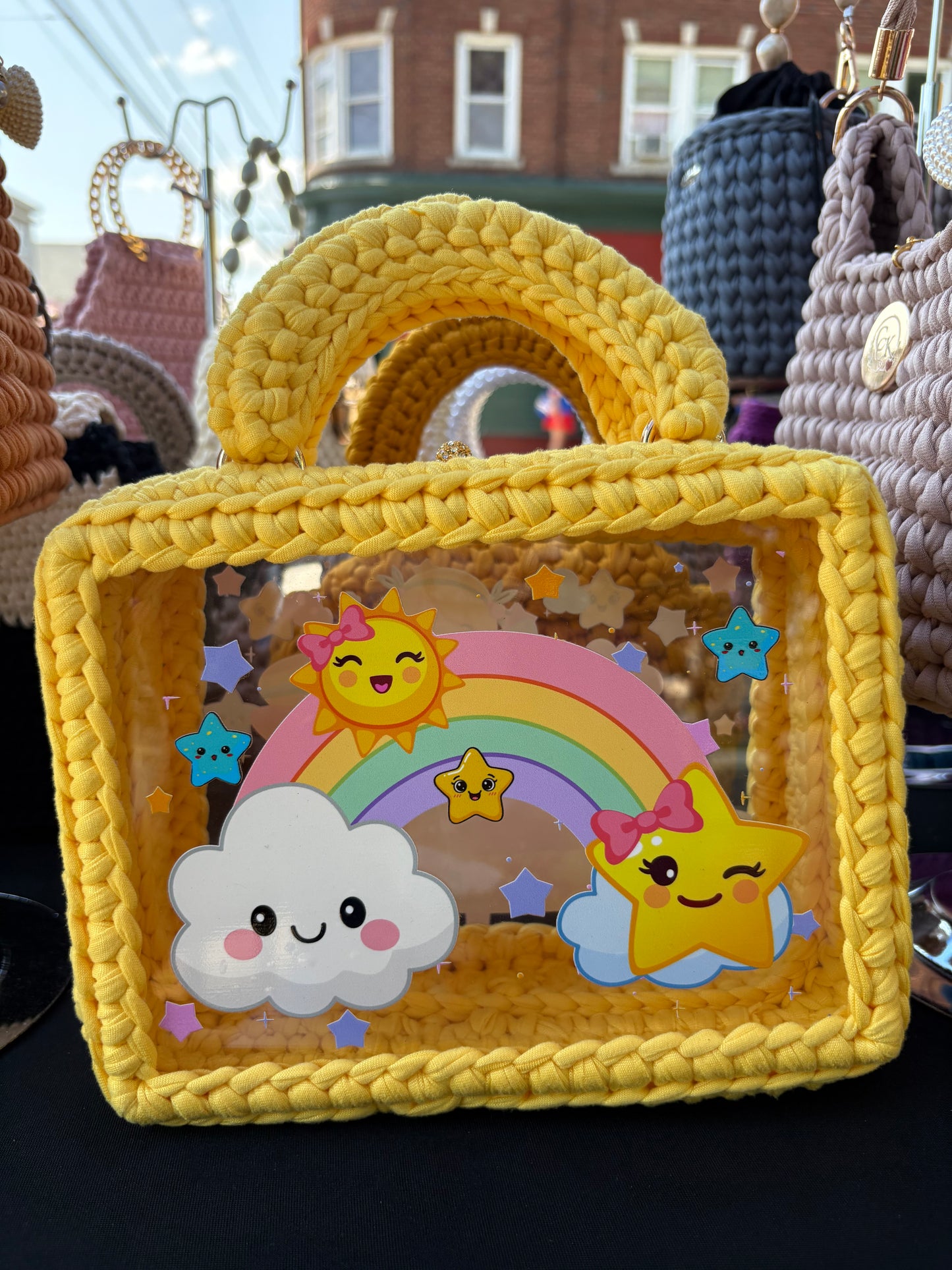 Kids Fairy Handbag, Crochet Handbag, Yellow bag