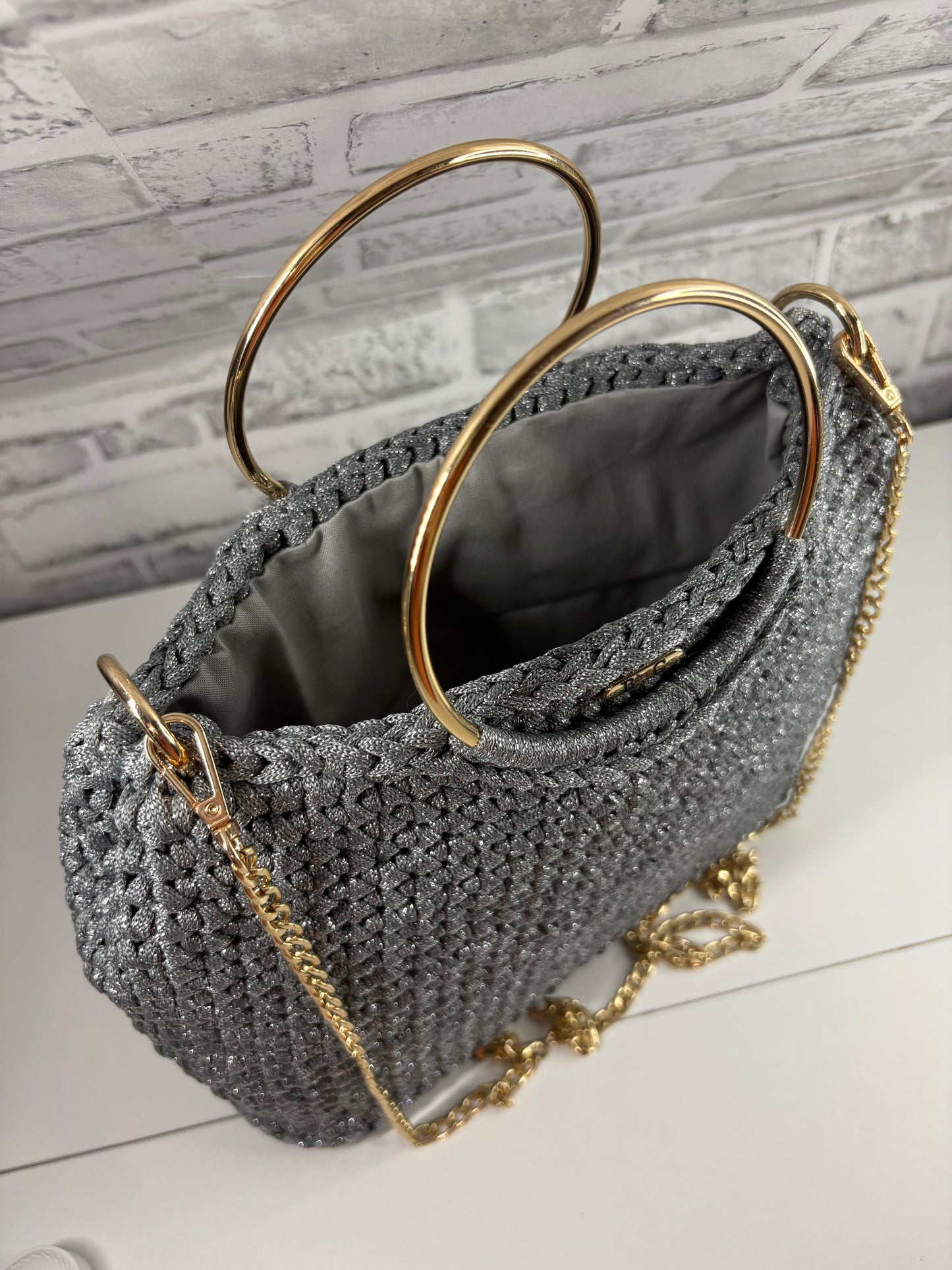 Custom Tote Handbag, Crochet Handbag, Custom Tote