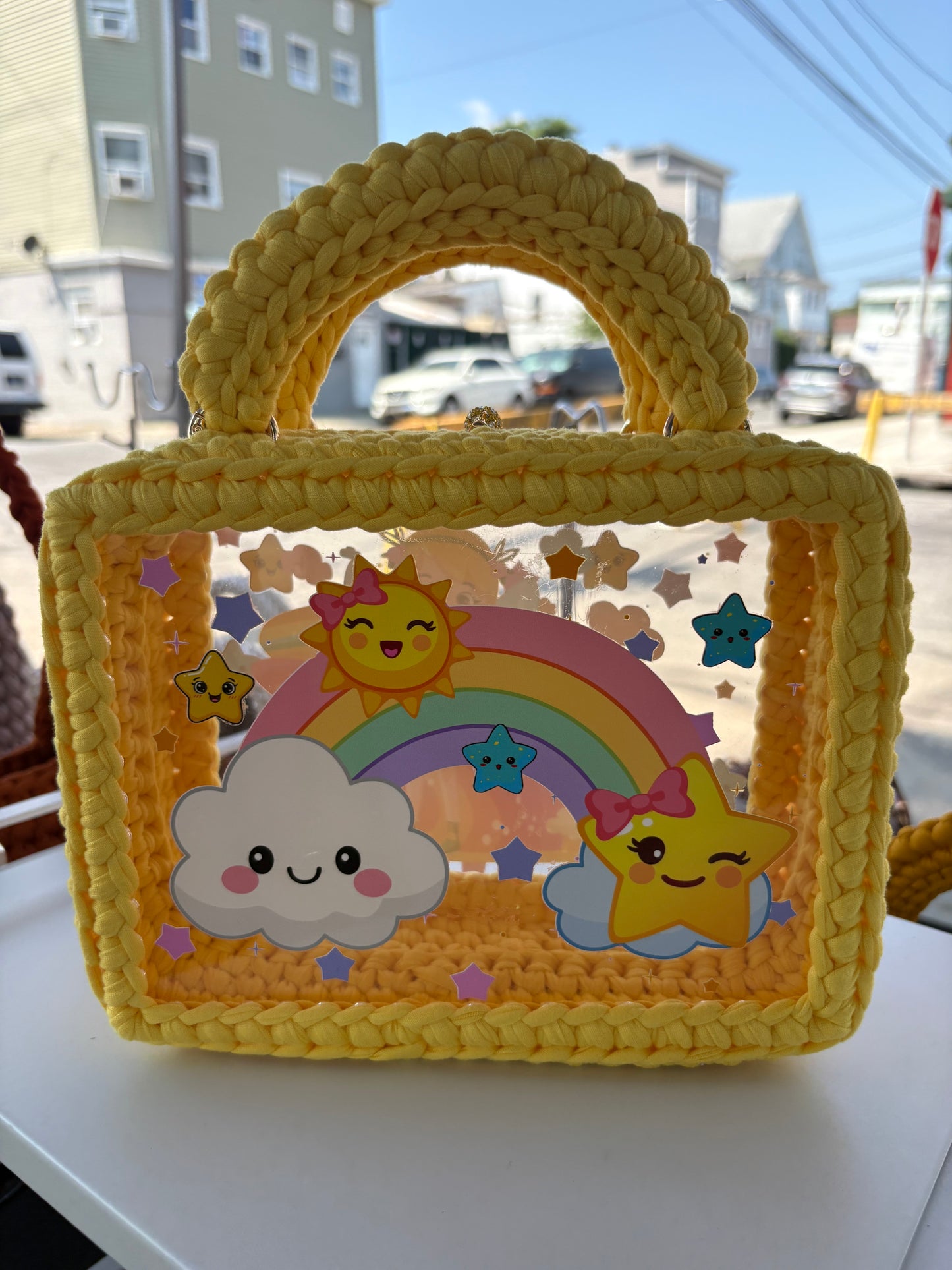 Kids Fairy Handbag, Crochet Handbag, Yellow bag