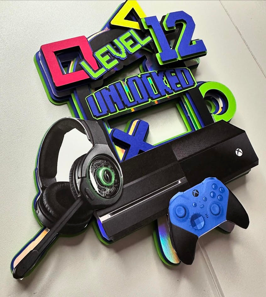 Gamer Cake Topper, Gamer cake decor, Video Game Cake Topper