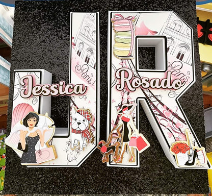 3D Customized Letter, 3D Cardstock Letter , Cardstock Letter