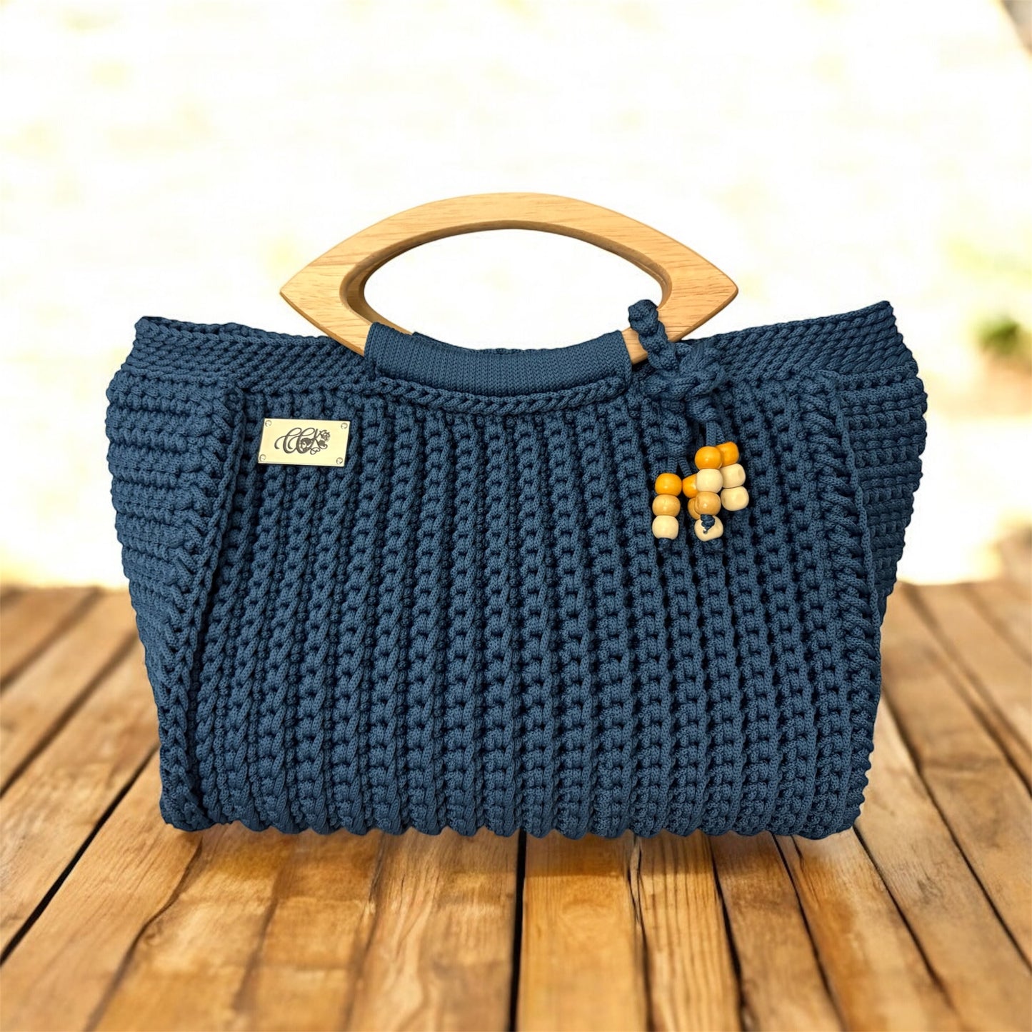 Custom Tote Handbag, Crochet Handbag, Custom Tote