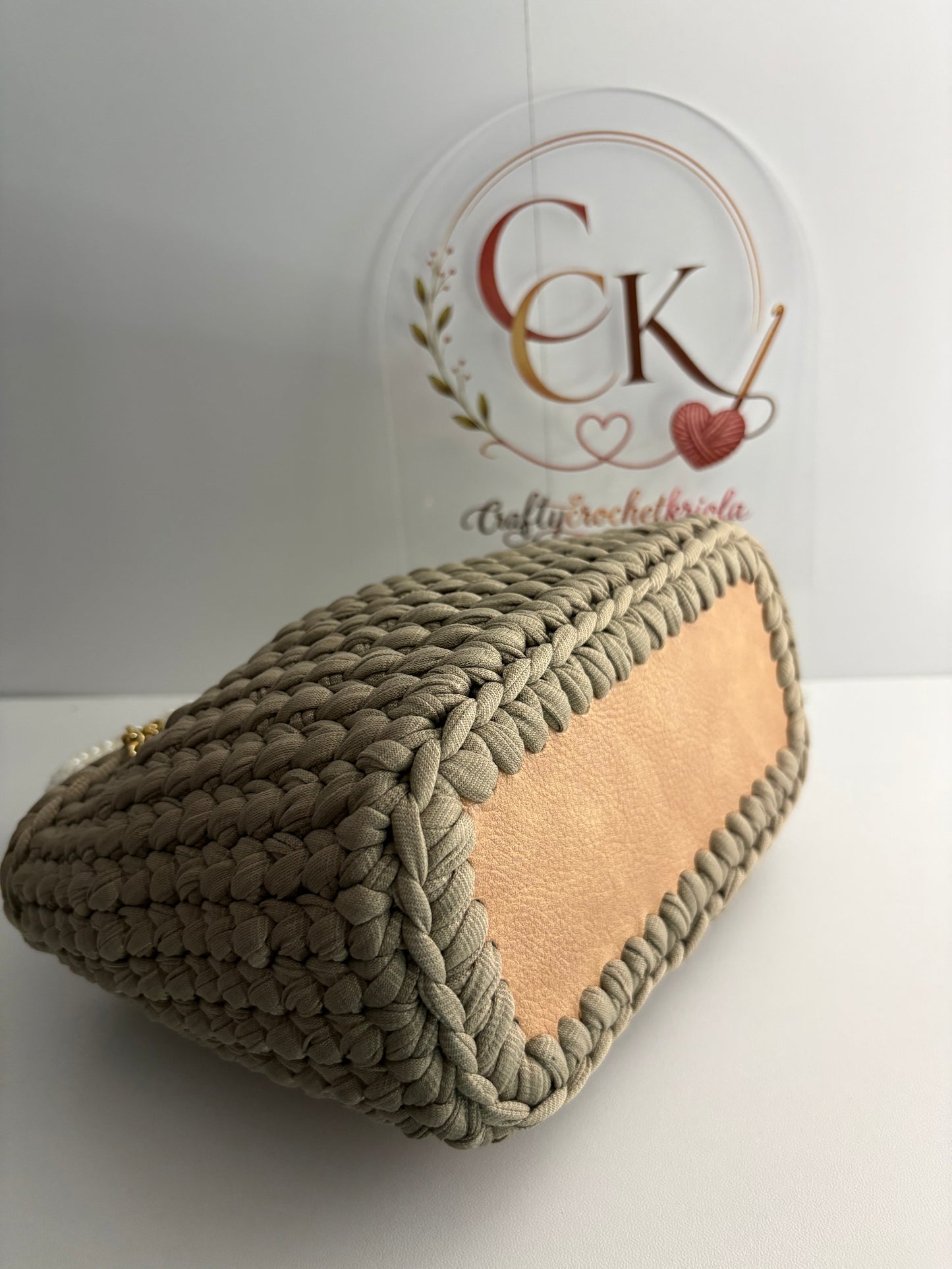 Sand  Handbag, Crochet Handbag, Beige Purse