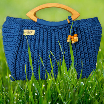 Custom Tote Handbag, Crochet Handbag, Custom Tote