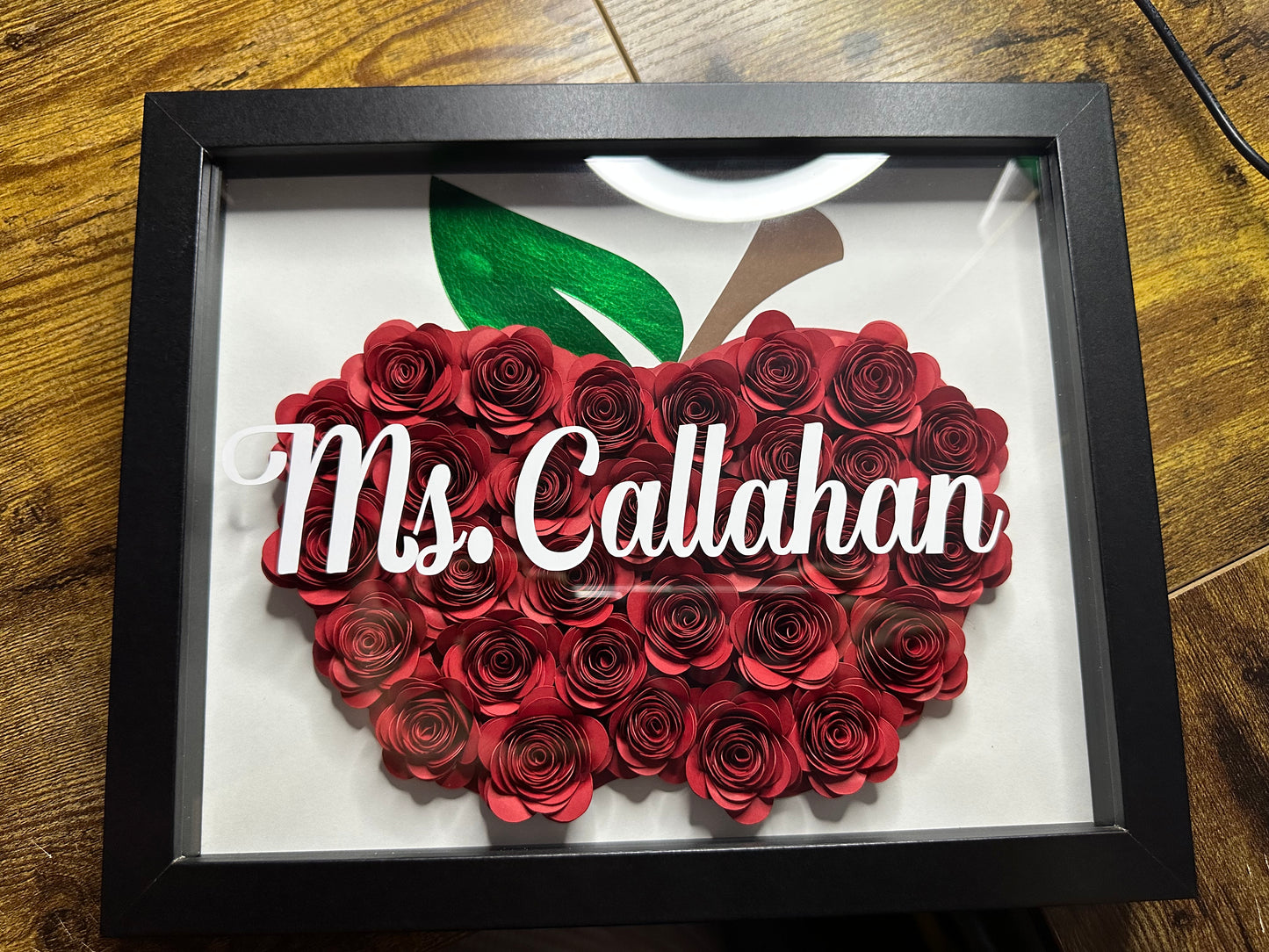 Teacher Customized Flower shadow boxes , Teacher shadow boxes