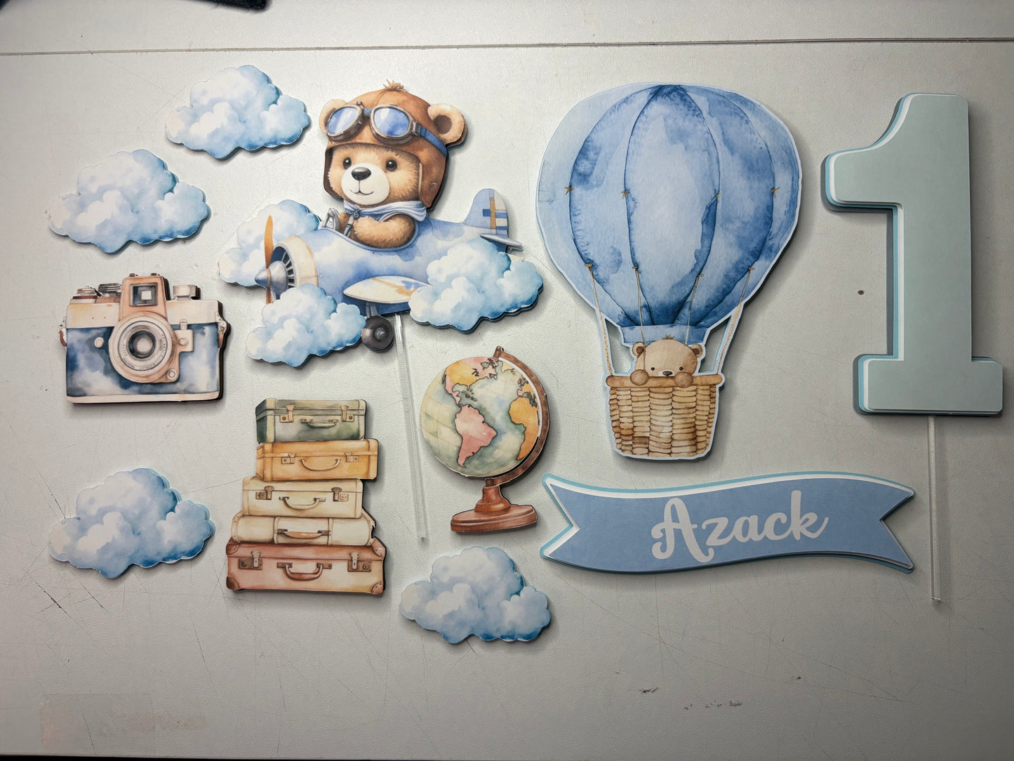 Adventure Cake Topper, travel cake decor, Cake Topper