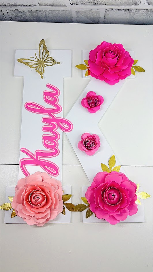Wooden Customized Letter , Wood Flower Letter