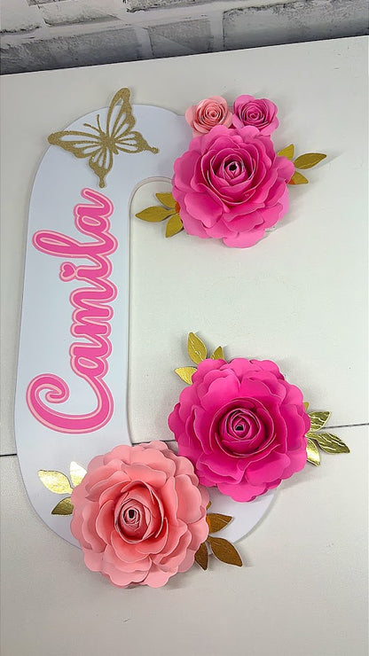 Wooden Customized Letter , Wood Flower Letter