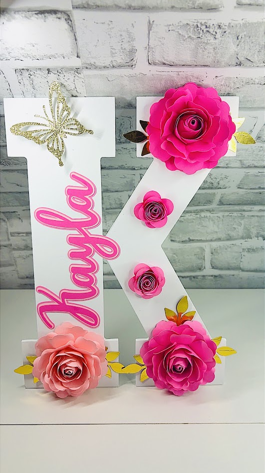 Wooden Customized Letter , Wood Flower Letter