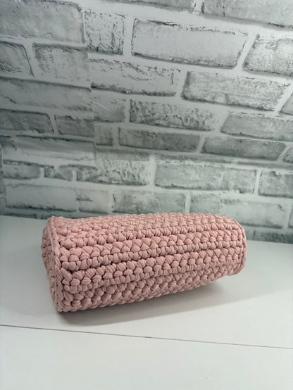 Pink Clutch Handbag, Crochet Handbag, Pink clutch