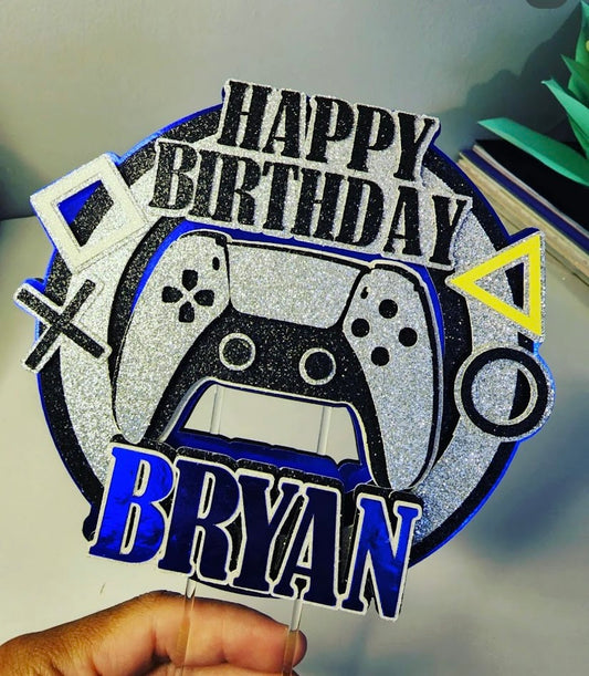 Gamer Cake Topper, Gamer cake decor, Video Game Cake Topper