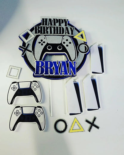 Gamer Cake Topper, Gamer cake decor, Video Game Cake Topper