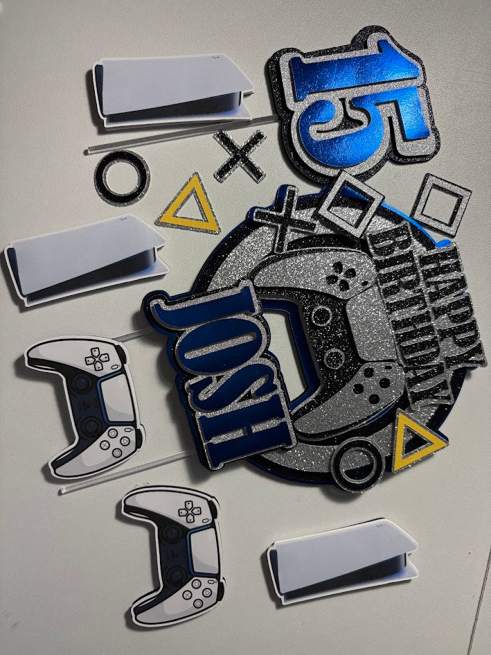 Gamer Cake Topper, Gamer cake decor, Video Game Cake Topper