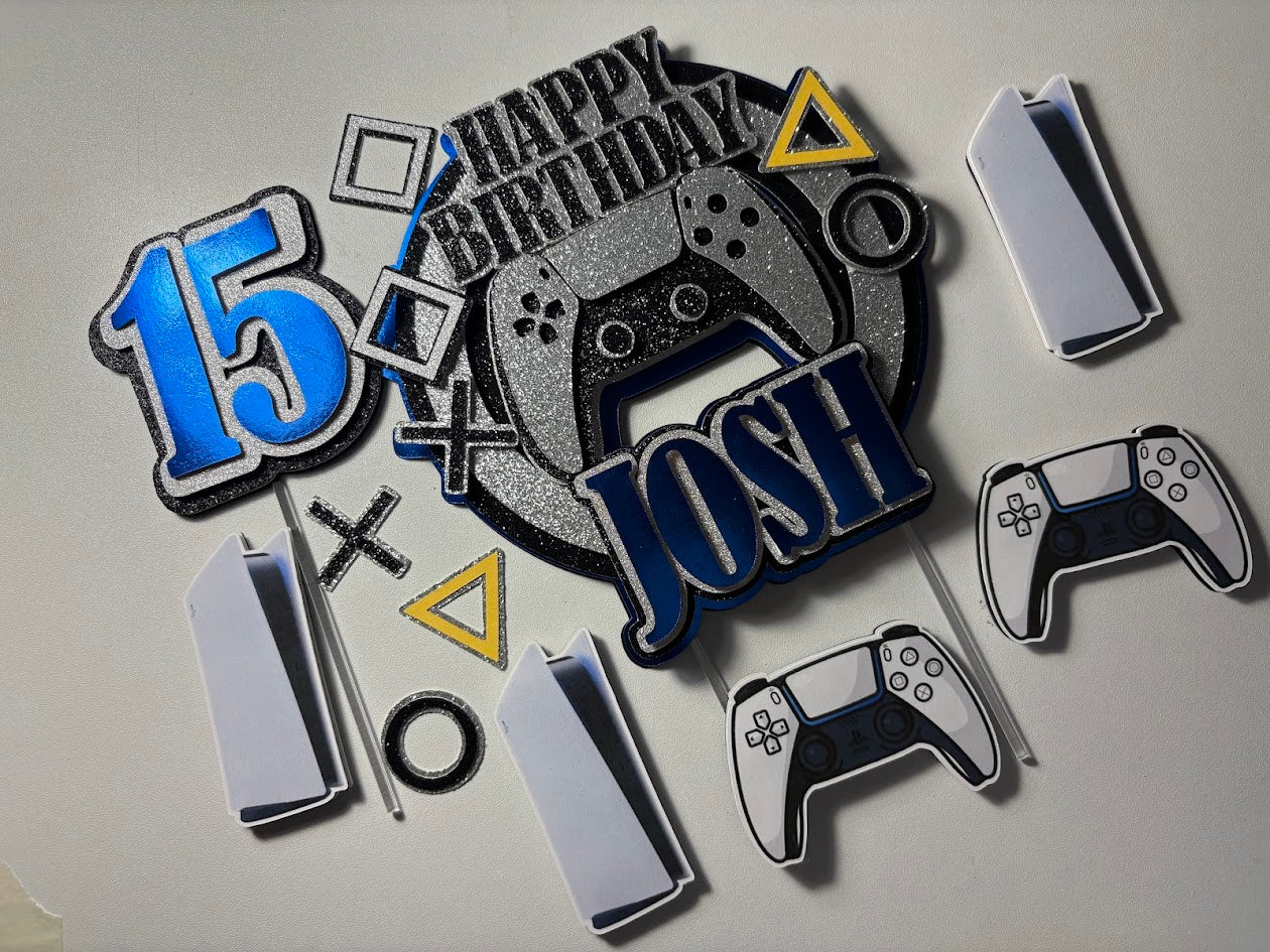 Gamer Cake Topper, Gamer cake decor, Video Game Cake Topper