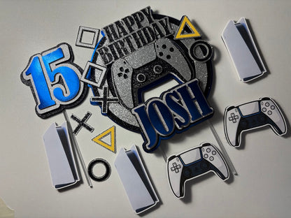 Gamer Cake Topper, Gamer cake decor, Video Game Cake Topper