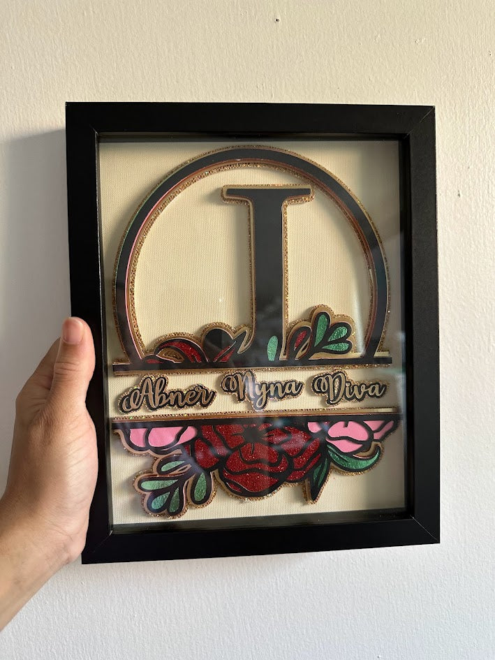 Customized shadow boxes , Name shadow boxes